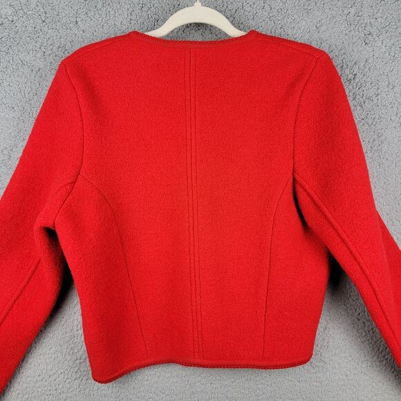 100% Wool Red Women's Blazer - Picture 12 of 16